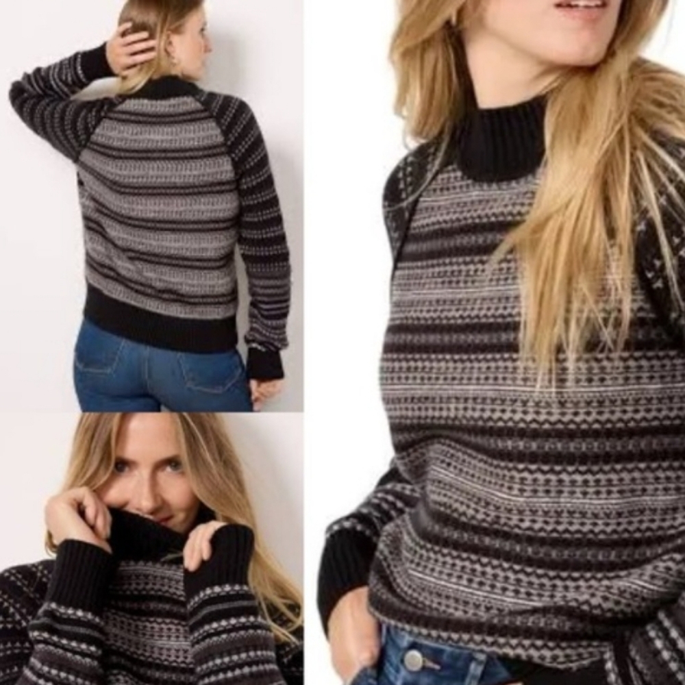 Evereve Lyric Fair Isle Pullover Size XS